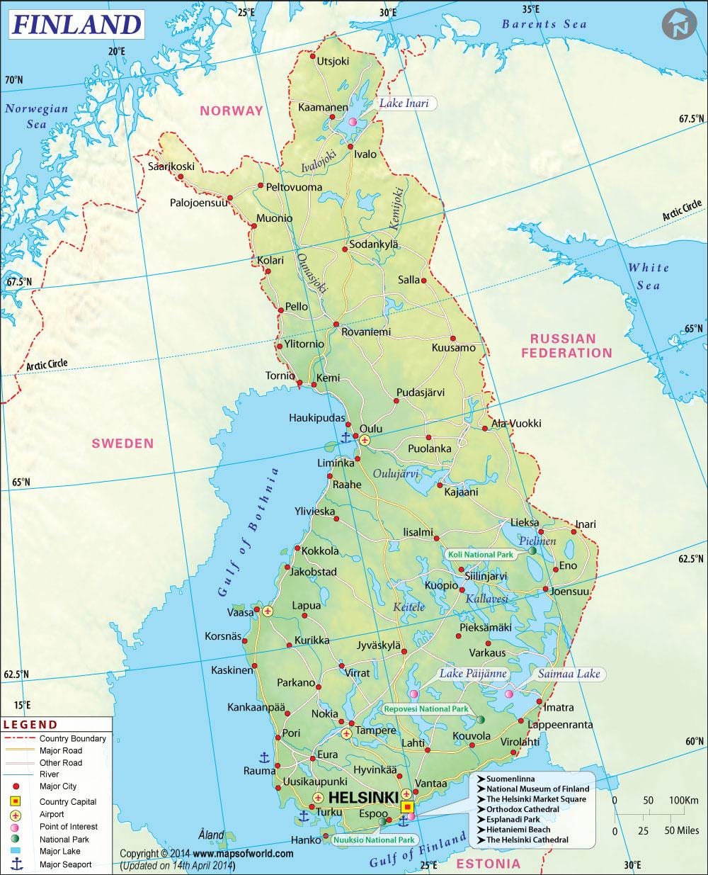 Mapi Finske geografiju