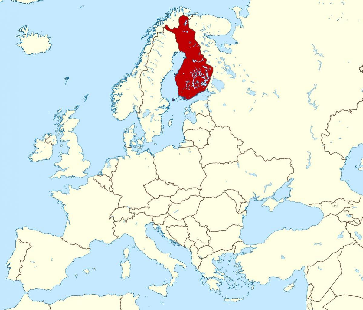 svijet mapa pokazuje Finska