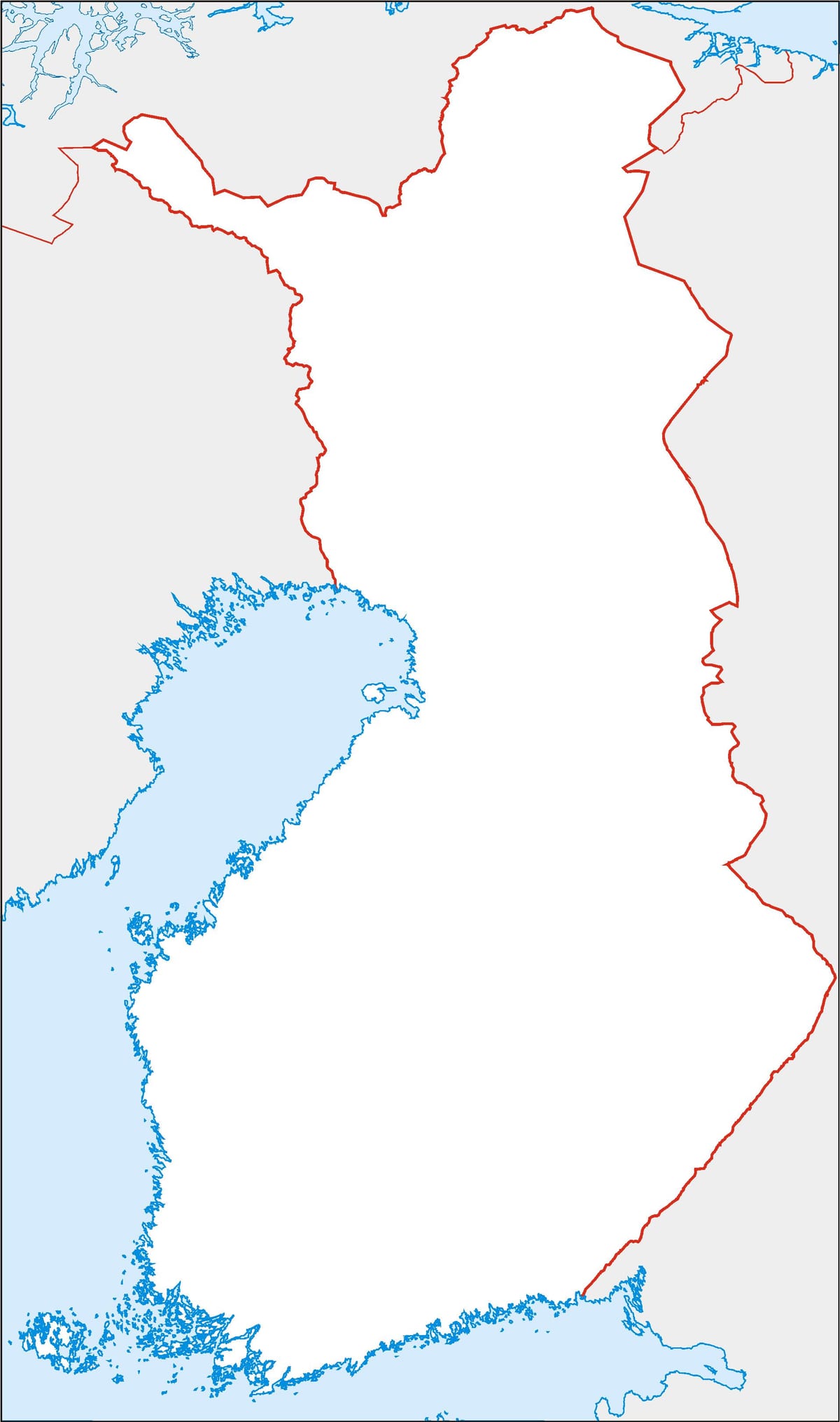 praznu kartu Finske