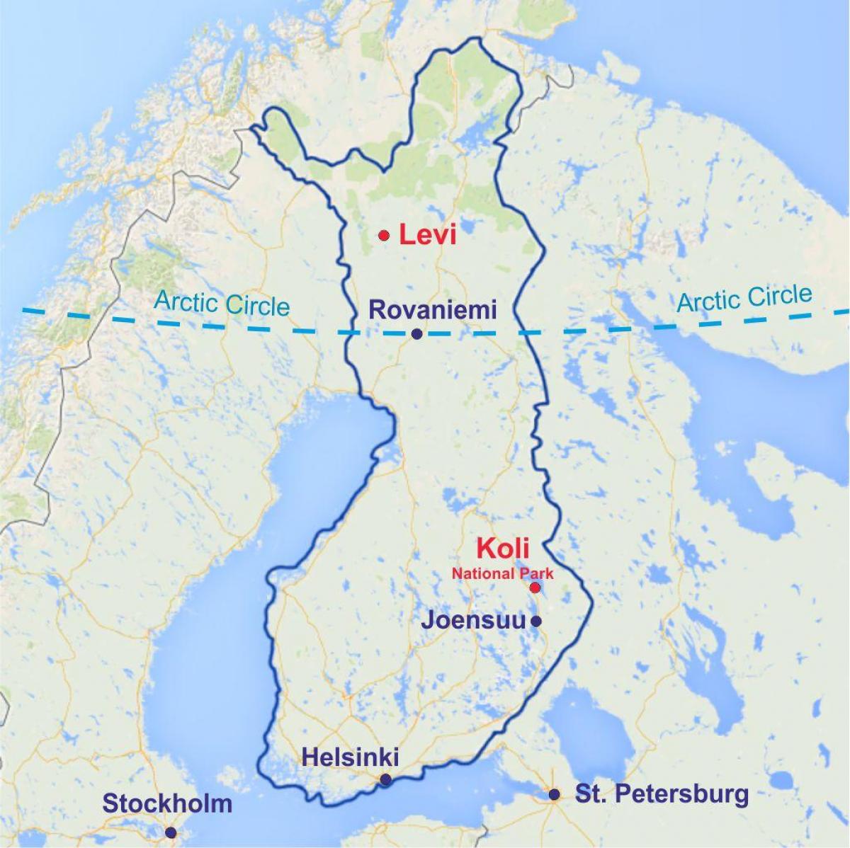 Finska levi mapu