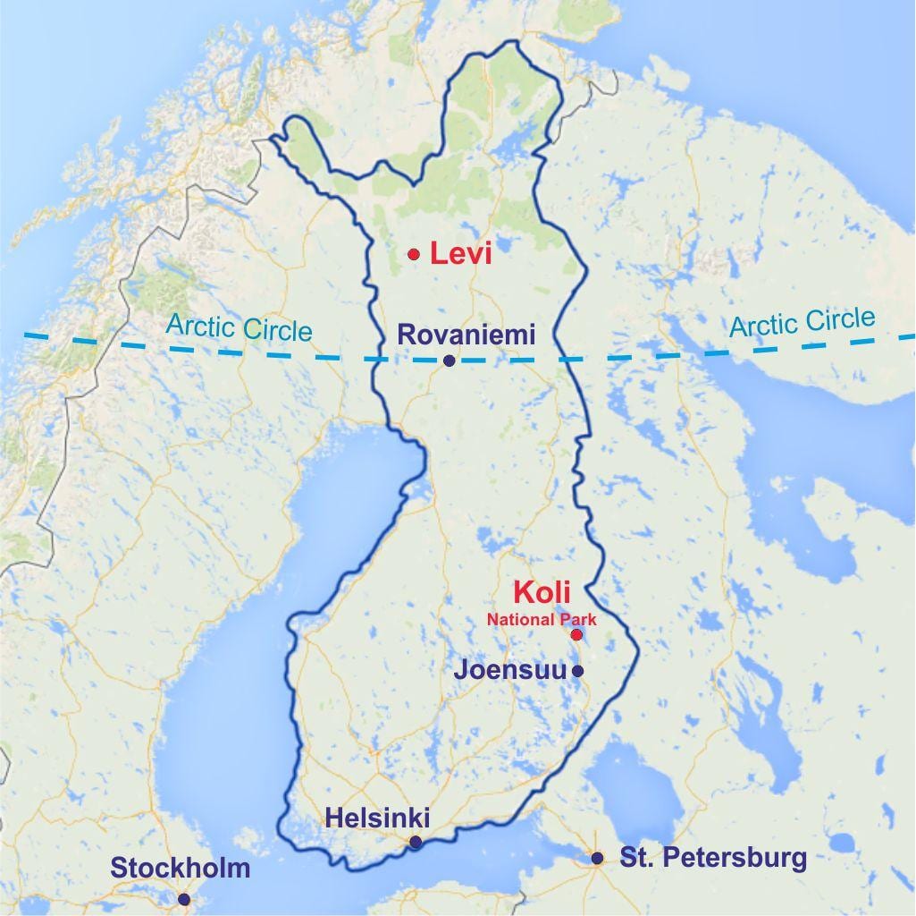 rovaniemi mapu Finska