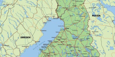 Mapa artičkog kruga Finska
