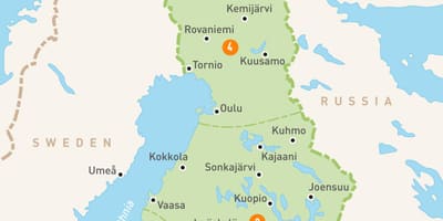 Mapi Finske jezera