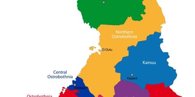 Finska provincije mapu