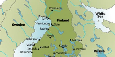 Mapa na kampovanje Finska