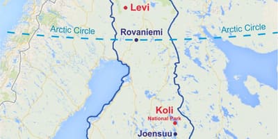 Rovaniemi mapu Finska